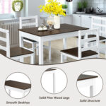 5 Pieces Solid Wood Compact Kitchen Dining Set - Image 12