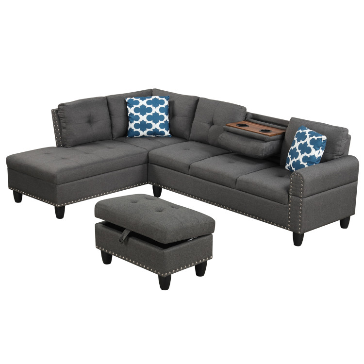 98_Inches_Sectional__1761717427393464_304623.jpg 98 Inches Sectional Sofa Couch with Movable Storage Ottoman and Linen Fabric Backs - Image 1