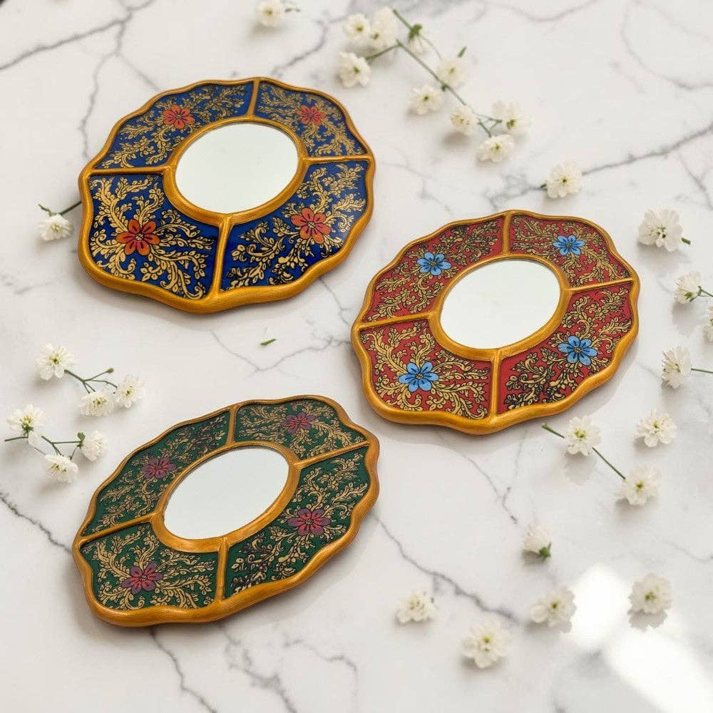 Peruvian Floral Mirror, Small