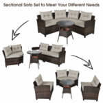4 Pieces Outdoor Cushioned Rattan Furniture Set - Image 11
