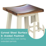 Counter Height Pub Table with 2 Saddle Bar Stools - Image 12
