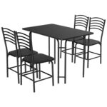 5 Pieces Wood Rectangular Dining Table Set - Image 3