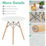 5 Pieces Dining Table Set With Solid Wood Leg - Image 9
