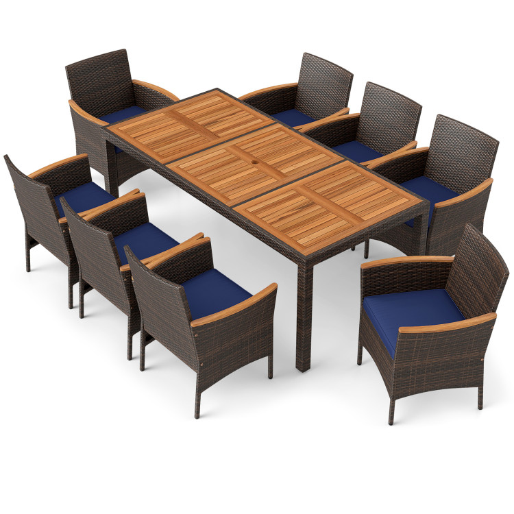 9_Piece_Outdoor_Dini_1786590026908144_219290.jpeg 9 Piece Outdoor Dining Set with Acacia Wood Table Top - Image 1