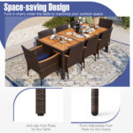 9 Piece Outdoor Dining Set with Acacia Wood Table Top - Image 10