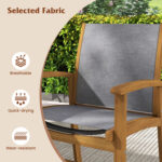 9 Pieces Outdoor Acacia Wood Patio Dining Set for 6-8 - Image 9