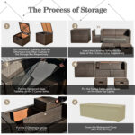 9 Pieces Patio PE Wicker Sectional Set with 50000 BTU Fire Pit Table - Image 5