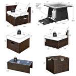 9 Pieces Patio PE Wicker Sectional Set with 50000 BTU Fire Pit Table - Image 4