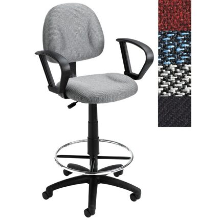 Loop Arm Drafting Stool with Contoured Back