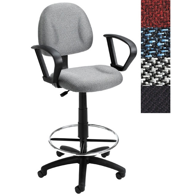 Loop Arm Drafting Stool with Contoured Back