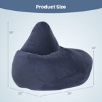Bean Bag Chair for Adults Accent Lazy Sofa with Skin-friendly Corduroy Cover and Soft Sponge Filling - Image 5