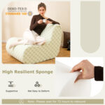 Bean Bag Chair with Ottoman and High Elasticity Sponge - Image 9