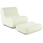 Bean Bag Chair with Ottoman and High Elasticity Sponge