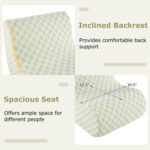Bean Bag Chair with Ottoman and High Elasticity Sponge - Image 8