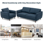 2 Pieces Modern Upholstered Sofa Set with Removable Cushion Covers - Image 5