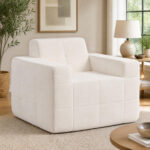 Boneless Single Sofa Chair Cloud Sofa with Terry Cloth Upholstery - Image 2