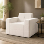 Boneless Single Sofa Chair Cloud Sofa with Terry Cloth Upholstery - Image 3