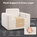 Boneless Single Sofa Chair Cloud Sofa with Terry Cloth Upholstery - Image 10