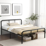 Full Bed Frame with Headboard and Footboard No Box Spring Needed - Image 2