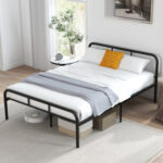 Full Bed Frame with Headboard and Footboard No Box Spring Needed - Image 3