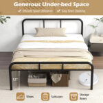 Full Bed Frame with Headboard and Footboard No Box Spring Needed - Image 7