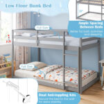 Full Over Full Bunk Bed with Integrated Ladder and Safety Guardrails Solid Wood - Image 10