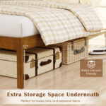 Full/Queen/Twin Size Bed Frame Farmhouse Wooden Platform Bed with Headboard - Image 9