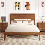 Twin/Full/Queen Size Bed Frame with Headboard and Wooden Slats Support - Image 3
