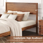Twin/Full/Queen Size Bed Frame with Headboard and Wooden Slats Support - Image 8