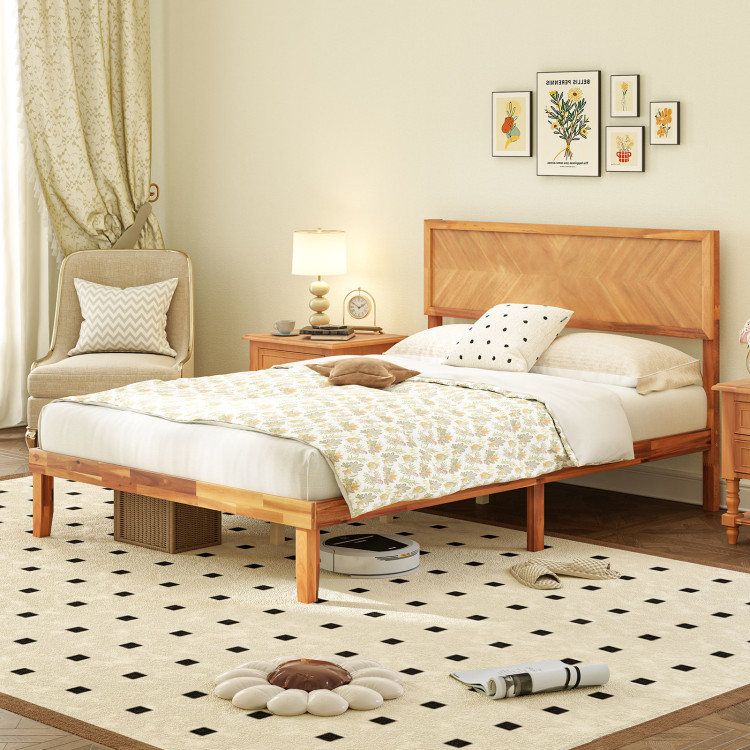 Twin/Full/Queen Size Bed Frame with Headboard and Storage Space - Image 2