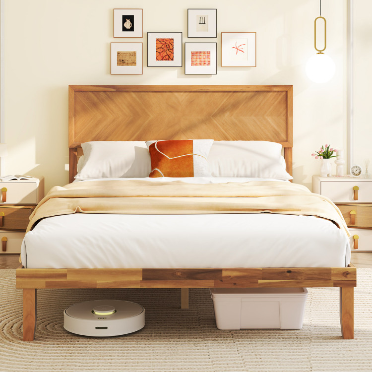 Twin/Full/Queen Size Bed Frame with Headboard and Storage Space - Image 3