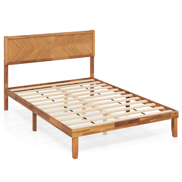 Twin/Full/Queen Size Bed Frame with Headboard and Storage Space - Image 1