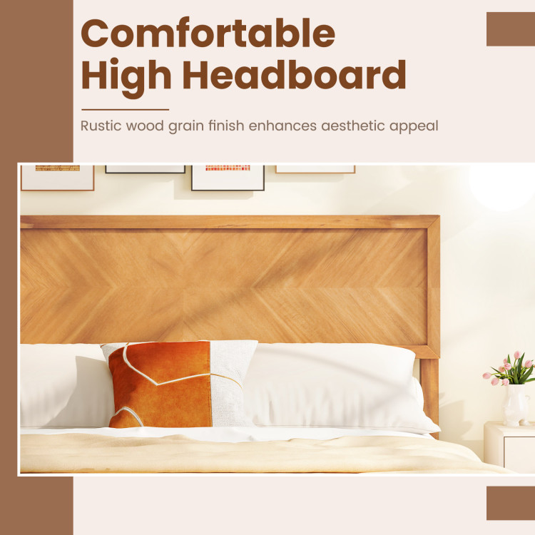 Twin/Full/Queen Size Bed Frame with Headboard and Storage Space - Image 8