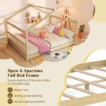 Full Size House Bed Montessori Floor Bed with Headboard - Image 8