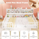 Full Size Montessori Floor Bed with Bookcase - Image 9