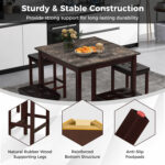 5-Piece Bar Table Set Counter-Height Dining Table and 4 Bar Stools - Image 7