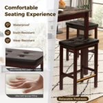 5-Piece Bar Table Set Counter-Height Dining Table and 4 Bar Stools - Image 8