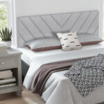 Linen Upholstered Headboard for Full and Queen Size Bed Frames - Image 2