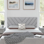 Linen Upholstered Headboard for Full and Queen Size Bed Frames - Image 3