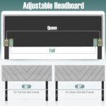 Linen Upholstered Headboard for Full and Queen Size Bed Frames - Image 8