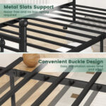 Full/Queen/Twin Size Heavy-duty Metal Bed Frame with Headboard - Image 6