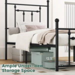 Full/Queen/Twin Size Heavy-duty Metal Bed Frame with Headboard - Image 8