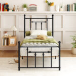 Full/Queen/Twin Size Heavy-duty Metal Bed Frame with Headboard - Image 9