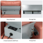 Modular L-shaped 3-Seat Sectional Sofa with Reversible Chaise and 2 USB Ports - Image 10