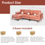 Modular L-shaped 3-Seat Sectional Sofa with Reversible Chaise and 2 USB Ports - Image 5