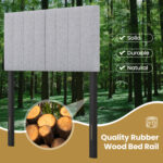Linen Upholstered Headboard with Solid Wood Legs and Adjustable Width - Image 8