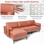 Modular L-shaped 3-Seat Sectional Sofa with Reversible Chaise and 2 USB Ports - Image 7