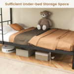 Metal Bunk Bed with Ladder and Full-length Guardrails - Image 10