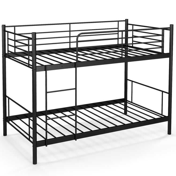 Metal_Bunk_Bed-3-1.jpg Metal Bunk Bed with Ladder and Full-length Guardrails - Image 1