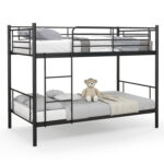 Metal Bunk Bed with Ladder and Full-length Guardrails - Image 4